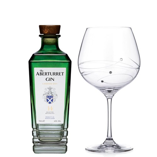 The Aberturret Gin 70cl And Single Gin and Tonic Spiral Copa Glass